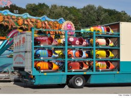 Fotos des Aufbaus des Ingolstädter Herbstvolksfestes 2024