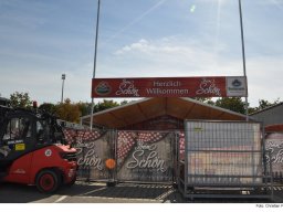 Fotos des Aufbaus des Ingolstädter Herbstvolksfestes 2024