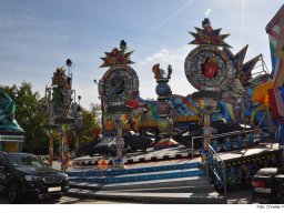 Fotos des Aufbaus des Ingolstädter Herbstvolksfestes 2024