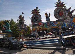 Fotos des Aufbaus des Ingolstädter Herbstvolksfestes 2024