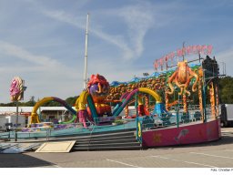 Fotos des Aufbaus des Ingolstädter Herbstvolksfestes 2024