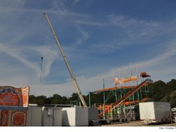 Fotos des Aufbaus des Ingolstädter Herbstvolksfestes 2024