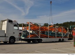 Fotos des Aufbaus des Ingolstädter Herbstvolksfestes 2024